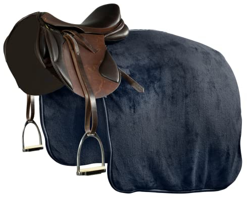 netproshop Fleece Ausreitdecke Nierendecke, Außen Weicher Plüsch Dunkelblau Cob Full XLFull, Groesse:Full, Farbe:Dunkelblau