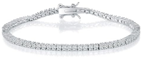 Gemsme 2 MM Tennis Bracelets for Women, Cubic Zirconia Classic Braclet 8.5