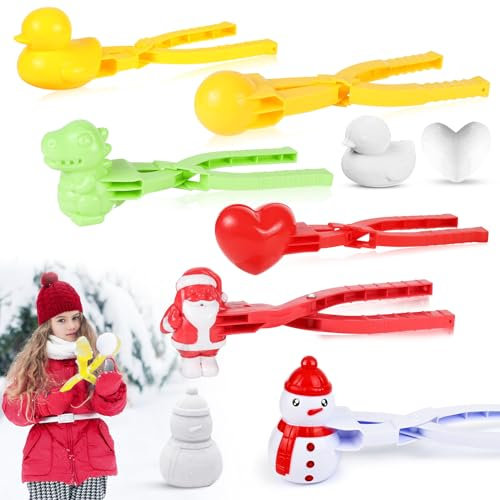 ZWOOS Schneeball Maker Winter Schneeball Former Spielzeug Schneeball Form Spielzeug Schneespiele Kunststoff Sandball Schneeball Clip Schneeballschlacht Kinder Erwachsene Winter Schnee Spielzeug
