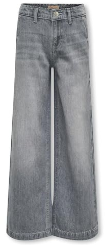 Kids Only KOGCOMET Wide Leg DNM MAT624 Noos, Jean Large Fille, Medium Grey Denim,