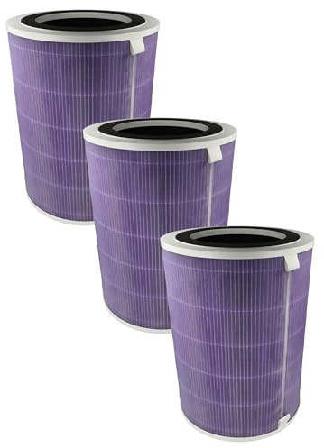 vhbw 3x Luftilter Ersatz für Proscenic A9Mor für Luftreiniger - Kombifilter Vorfilter + HEPA(H13) + Aktivkohle + Silberionenfilter