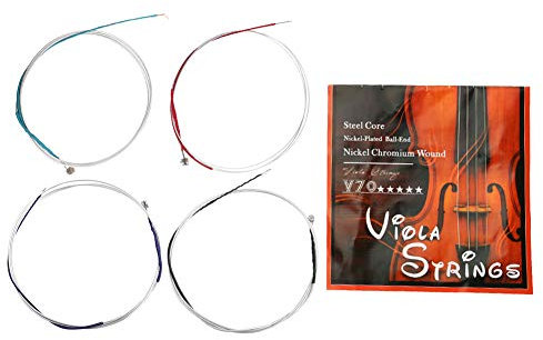 Professionelle Bratschensaiten V70, Chrom, Verstärkte Saite, Große Resonanz, Musikinstrumentenzubehör mit Saiten in Zufälliger Farbe und Packtasche für Bratsche