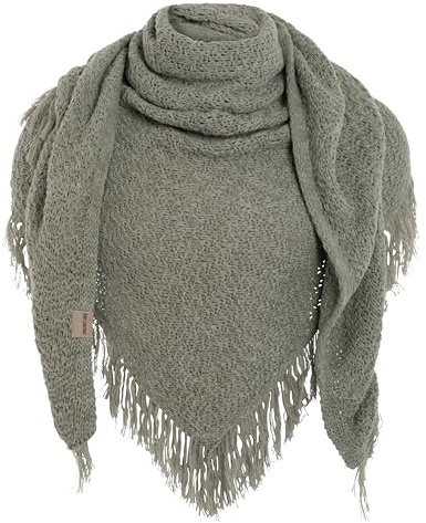 Knit Factory - Amber Trekantssjal - Urban Green - 190x85 cm