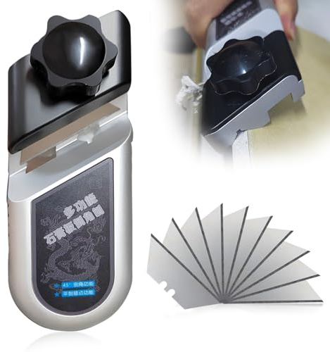 AGLOO Hand Planer for Wood – Chamfer Plane for Woodworking, Gypsum, and More – Plasterboard V Chamfer with 10 Sharp SK5 Blades