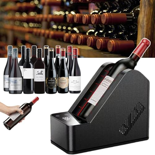 Enfriador de botellas de vino, enfriador de vino eléctrico, diseño semicerrado con panel de control LED y luz ambiental colorida, temperatura ajustable de 1 a 20 °C, congelador de 6 mm de diámetro