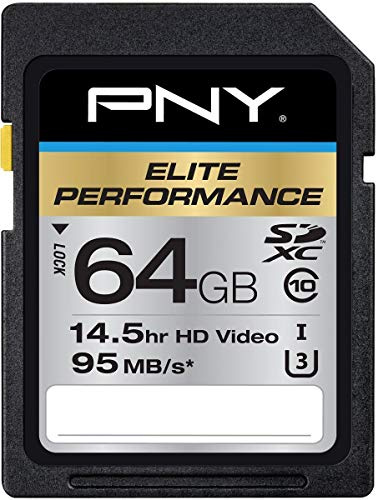 PNY Elite Performance 64 GB Class 10 UHS-1 U3 SDXC Flash Memory Card
