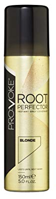 PROVOKE Root Perfector Instant Root Touch Up Spray 150 ml, Blonde Hair, Instantly Covers Up Grey Regrowth, Non-Sticky Formula, Double The Standard Size