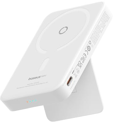 Baseus Magsafe Powerbank MagPro, Magnetische Kabellose Powerbank, 5000mAh Mini Power Bank mit USB-C, PD 20w Schnellladen Magsafe Akku, Externe Batterie für iPhone 16/15/14/13/12