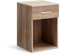 Linsar - Nachttisch - mit Schublade in zeitlosem Design - Holzoptik - Ideal als Nachtkasten (Braun)