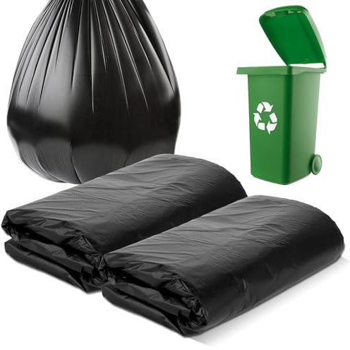 MIVIDE 100 bolsas de basura de 150 l/80 l, para cargas pesadas, resistentes al desgarro, extrafuertes, para casa, jardín, industria, gastronomía, 90 x 110 cm (2 rollos)
