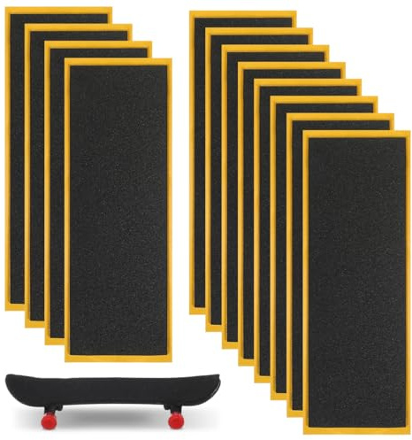 SUPVOX 12 piezas Cinta Adhesiva Antideslizante para Mini Monopatín de Dedos Almohadillas de Espuma para Agarre Mejorado Entrenamiento y Competición