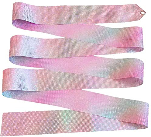 Alomejor Varita de Banda de Seda para Gimnasia Rítmica para Niños Que Gira para Baile Artístico, Banda de Seda de Gimnasia Brillante de 2 M para Baile Artístico para Niños, Color Brillante, Ideal