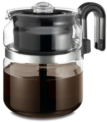 One-All Stovetop Percolator 8 Cup 7 Dia. X 5.6 H Black Handle
