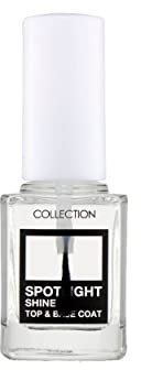 Collection Cosmetics Long Lasting Spotlight Shine Nail Polish Colour, 10.5ml, Top and Base Coat