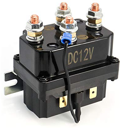 QWORK® Relé Solenoide de Cabrestante 12V 250A para cabrestante AUT UTV 3000-5000lbs