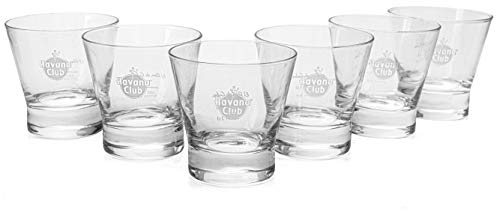 6x Havana Club Rum Tumbler-Gläser | 6 Stück | 2 cl und 4 cl Markierungen