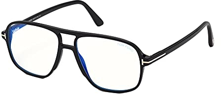 Tom Ford Unisex Ft5737-b Sonnenbrille, Shiny Black, 56