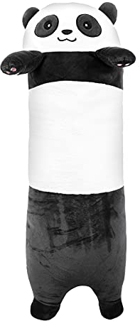 FakeFace Lange Süße Panda Plüschtier Katze Kissen Kuscheltier Schlafkissen Wurfkissen Super weiche Stofftier Spielzeug Sofakissen Seitenschläferkissen Zimmer Deko 70cm