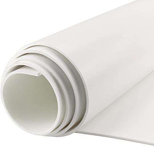 Självhäftande skumrulle neoprenskumplattor 300 mm (B) x 3 mm (D) x 1,5 m (L) multifunktionell cellgummi, tätningstejp, lätt att skära till gör-det-själv-skumplatta (vit)