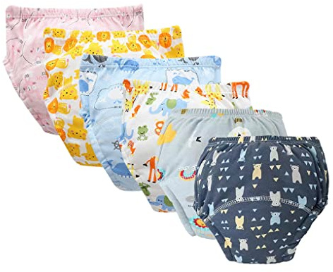 ACMEDE Lot de 6 Pantalons D'entraînement pour Pot pour Bébé Culotte d Apprentissage Enfant Culotte Apprentissage propreté Garcon Pantalon d'entraînement pour bébé 0-3 Ans