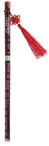 Professionelle chinesische Bambusflöte/Dizi in C/D/E/G Tonart mit Flötentasche Accs. (Color : D Key)