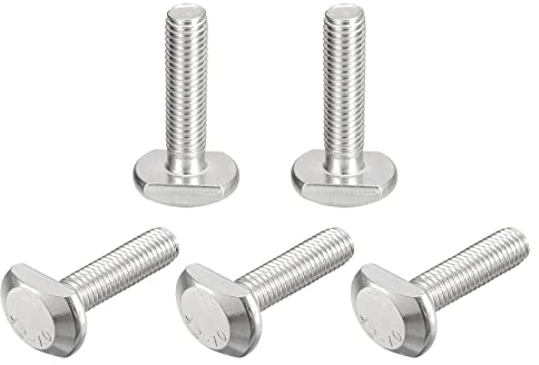 QUARKZMAN T-Ranura Perno, 5 uds M10x40mm T Ranura Inserción Perno Deslizantes Pernos 304 Inoxidable Acero T Forma Tornillos para T Carril