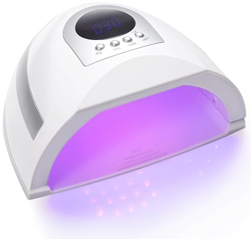 MainPi Lámpara UV Uñas,Profesional 268W Secador de Uñas con 4 Temporizador,Lámpara Uñas UV LED Con Sensor Automático,Gel Curado Máquina 66 LEDs,Lampara Secadora Para Manicura/Pedicura Nail Art