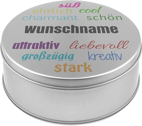 printplanet® - XL Keksdose personalisiert - Keks-Dose mit eigenem Wunschtext personalisieren - Plätzchendose mit eigenem Text gestalten - Layout: Positive Eigenschaften