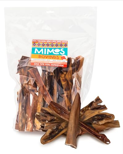 Mimos Peau de tête de bœuf pour chien de 25 à 30 cm, 1000 g – Article à mâcher 100 % en bœuf sans additifs, friandises à mâcher de qualité supérieure idéales pour le nettoyage des dents