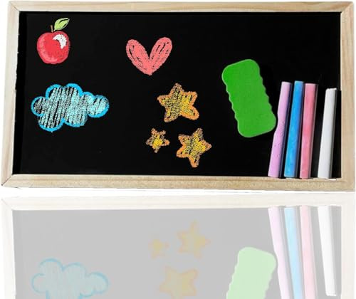 PARENCE.- Set Escuela y Ocio 3en1 - Kit de Pizarra con Esponja Borrable y Tiza - Versátil, Fácil de Usar y Transportar - 29x21cm