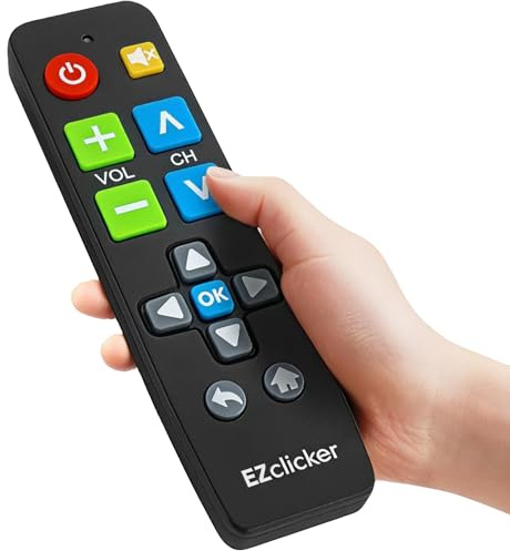 EZclicker Telecomando TV a Grandi Pulsanti per Tutti i Modelli Sony SOLO (Nero) Semplificato e Facile da Usare (2xAAA Batterie non Incluse)
