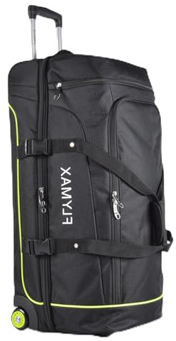 30 Large Suitcase Wheeled Duffle Bag Travel Holdall on Wheels 90L Lightweight Soft Shell on 2 Wheels Check in Luggage