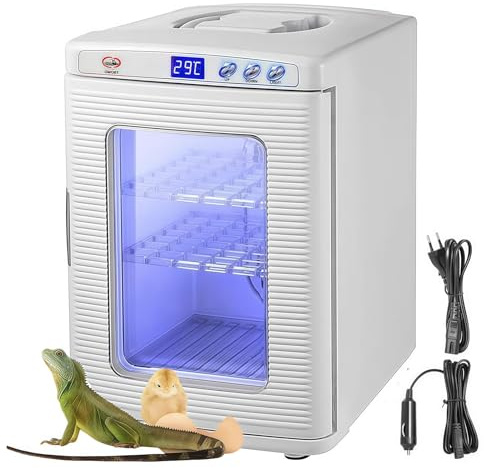 Incubatrice per rettili per uova da cova, incubatrice portatile digitale da 25 l, con riscaldamento e raffreddamento, intervallo di temperatura 5°C-60°C per piccoli rettili