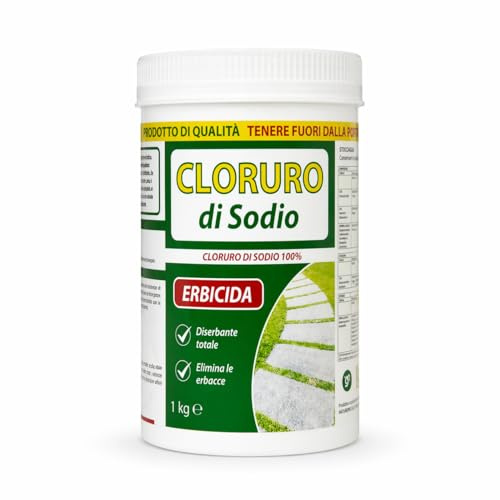 Cloruro di Sodio 1 kg – Erbicida Naturale 100% per Diserbo in Agricoltura, Sostanza di Base per infestanti