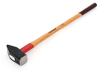 GEDORE Vorschlaghammer, 6 kg, Mit ROTBAND-Plus Stielbefestigung, Bruchfestes Hickoryholz, 900 mm, Geschmiedeter Hammerkopf