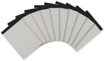 Landré Notiz-Block ohne Deckblatt Recycling A6 kariert, 50 Blatt, 60 g/m², 10 Stück