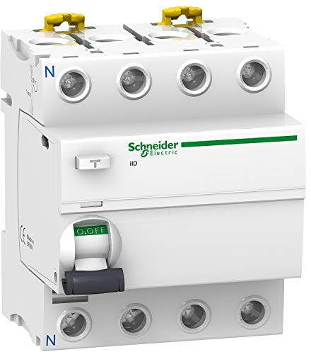 Schneider Electric - Acti9, iID interrupteur différentiel 4P 63A 300mA type AC - A9R14463