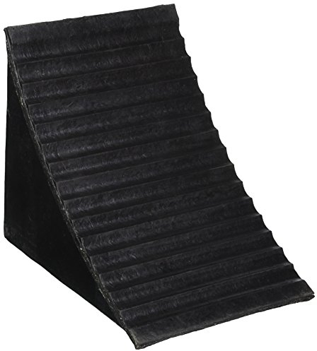 Buyers Products WC2556A Heavy Duty Rubber Wheel Chock, 7x10.25x8.13 Inch, Molded Hand Hold, Oil Resistant Tire Chocks, OSHA Compliant, Ideal for Vehicle Storage, Trailers, Shipping Docks