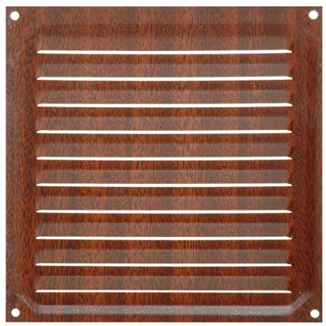 Brinox B70220Z - Rejilla de ventilación (15 x 15 cm) color madera oscura