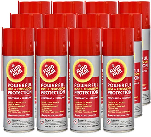 Fluid Film Rust Treatment Spray Cans, 11.75oz, Prevents Rust, Lubrication