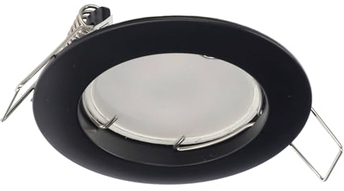 EDO spot encastrable simple ZIVA BLACK spot de plafond noir encastré rond lampe de plafond encastrée en aluminium EDO777308