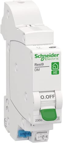 SCHNEIDER - Disjoncteur plug-in 2 A 1P+N Curve C - Resi9 XE - Mécanisme en plastique - 230 V, 4500 A - Installation rapide - Idéal pour la protection des circuits à basse intensité