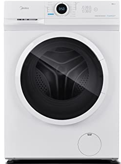 Midea MF10EW80B Energy-Saving Freestanding Washing Machine, BLDC Motor, Bright LED Display, Steam Care, Quick Wash, Various temp options, Prewash, 1400RPM, White, 8 kg washer
