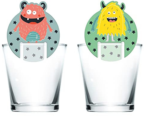 Folat 68312 Glasmarker Monster Bash - 6 Stück