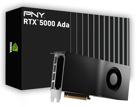 PNY NVIDIA RTX 5000 Ada Generation 32GB GDDR6 PCI Express 4.0 Dual Slot 4X DisplayPort, 8K Support, Ventola attiva ultraleggera
