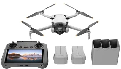 DJI Mini 4 Pro Fly More Combo with DJI RC 2, 4K HDR Video Camera Drone for Adults, Under 0.549 lbs, 34-Min Flight Time, 2 Extra Batteries (Renewed)