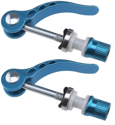Create idea Lot de 2 colliers de serrage M6 × 65 mm pour tige de selle de vélo à dégagement rapide pour vélo de route, VTT, bleu