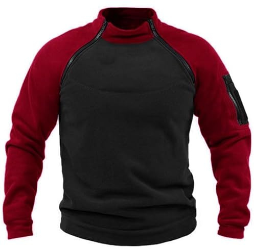 Sudadera táctica de forro polar para hombre, sudadera de forro polar militar, cálida, chaqueta militar, resistente al viento, con cremallera, para otoño e invierno, ropa de trabajo térmica para pesca