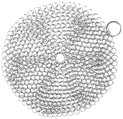 Cabilock Paglietta in Ghisa 6x6 Pollici in Acciaio Inossidabile Con Angolo Detergente Versatile Per Pentole
