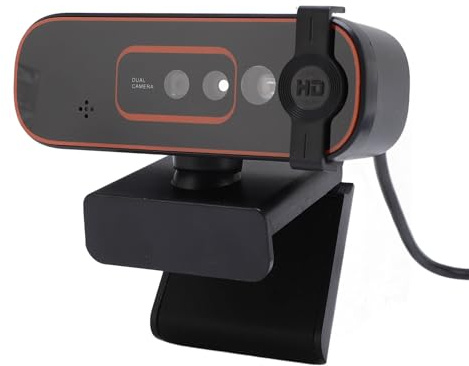 Webbkamera för PC, 1080p 30FPS Web Cam med Ansiktsigenkänning USB -kamera Privat Omslag och MIC för Säker Inloggning och Online -möten
